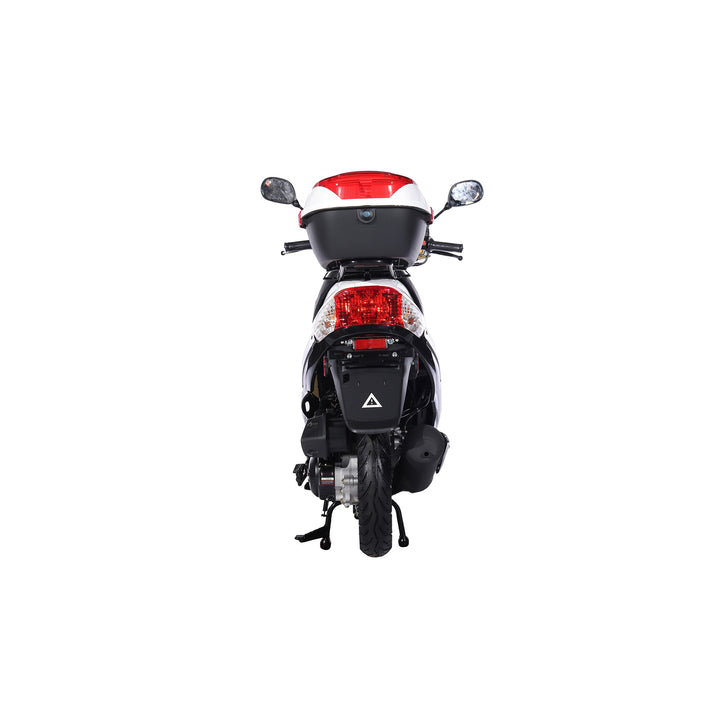Free Shipping! X-PRO Milos 50cc Moped Scooter with 10in Aluminum Wheels, Rear Trunk, Electric/Kick Start! Large LED Headlight!