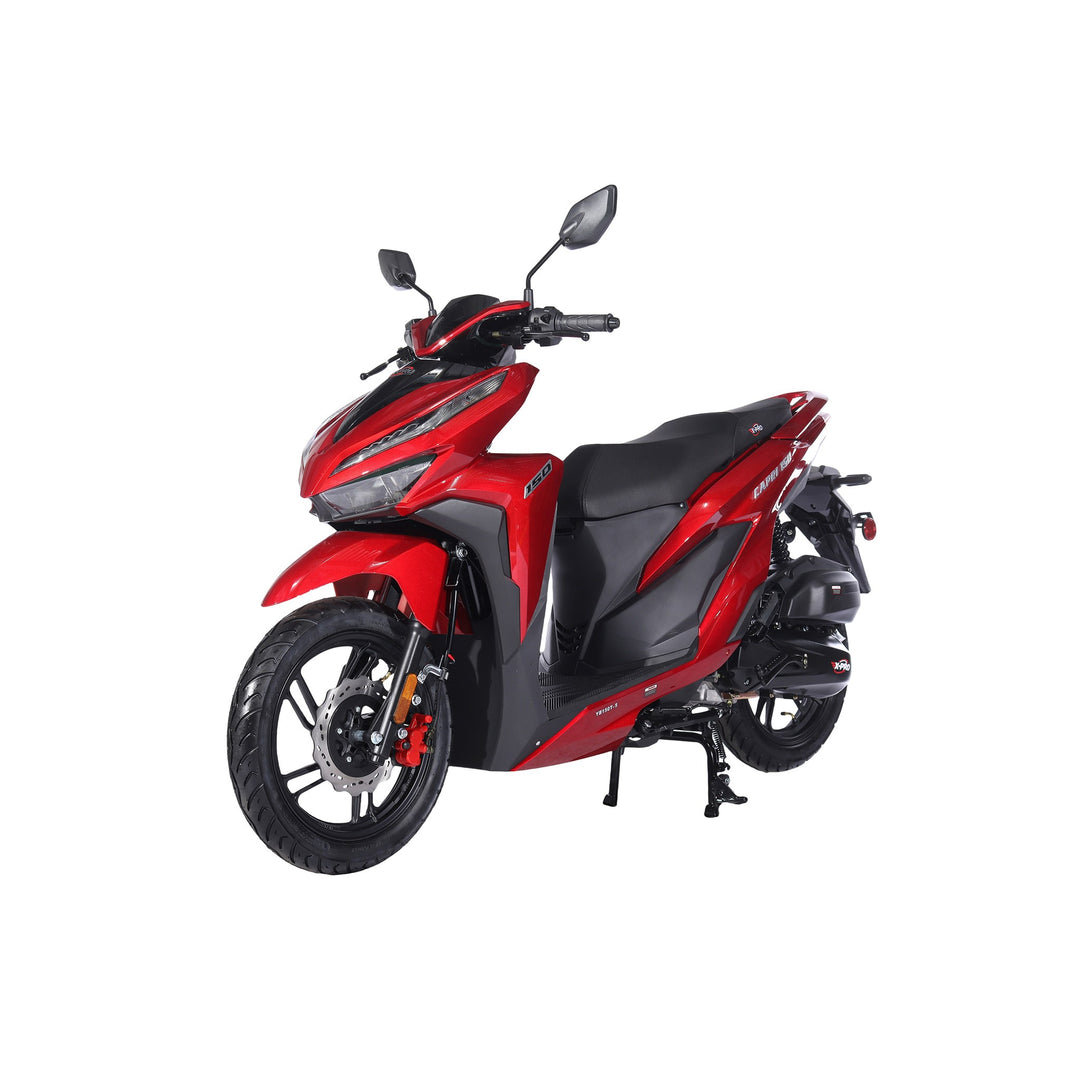 Free Shipping! X-PRO Capri 150cc Moped Scooter with 14in Aluminum Wheels, Electric/Kick Start! Large LED Lights!