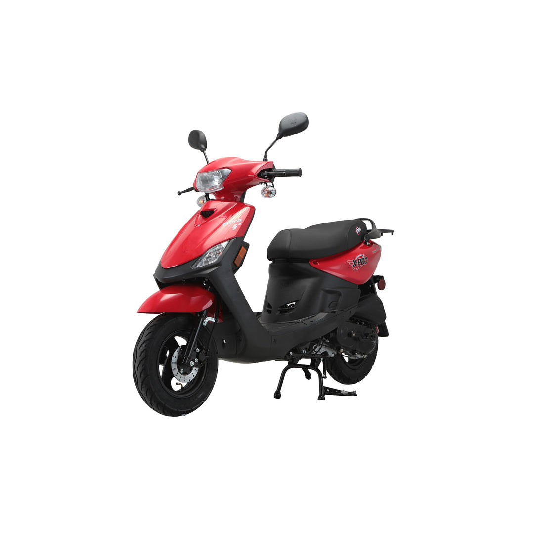 Free Shipping! X-PRO Bora 50cc Moped Scooter with 10" Aluminum Wheels, Electric/Kick Start!
