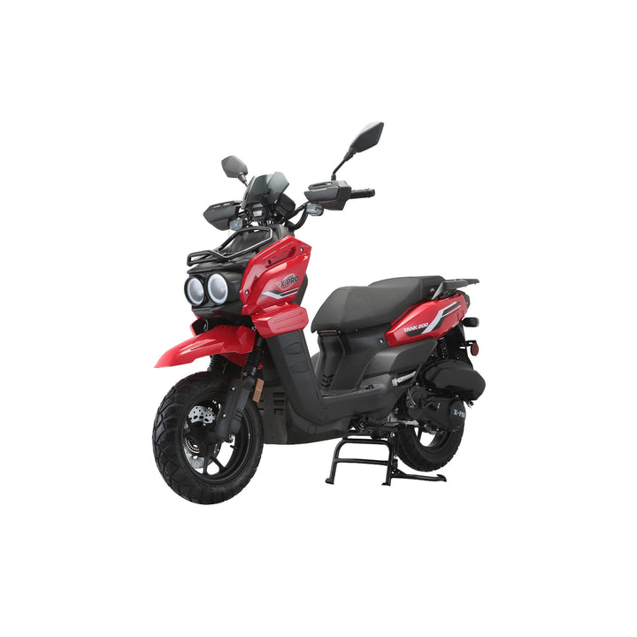 Free Shipping! X-PRO Tank 200 Moped Scooter with 12" Aluminum Wheels! Electric/Kick Start, LED Lights!