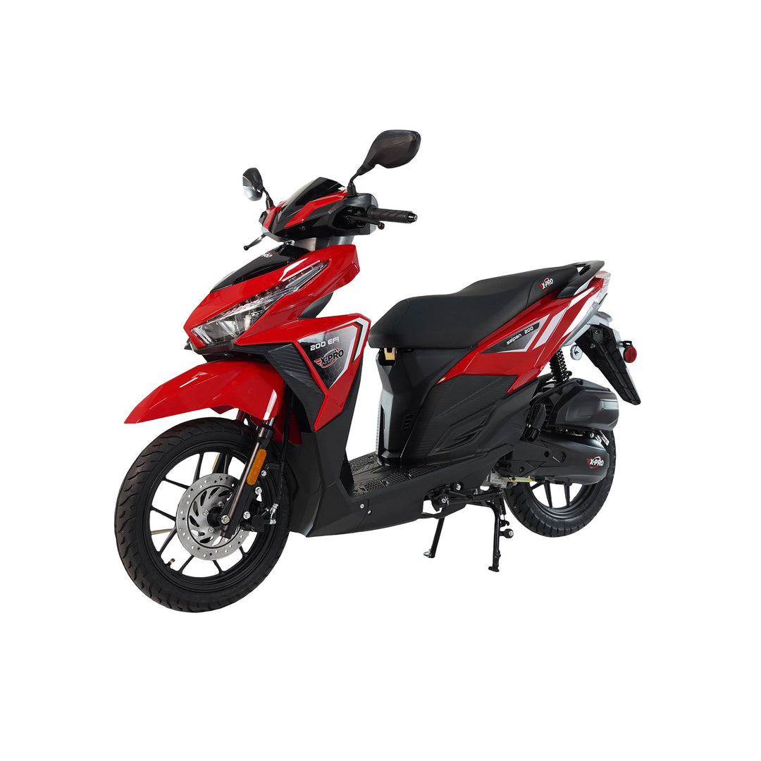 Free Shipping! X-PRO Saipan 200 EFI Electronic Fuel Injection Scooter with CVT Transmission, 14" Alloy Wheels, LED Headlights!