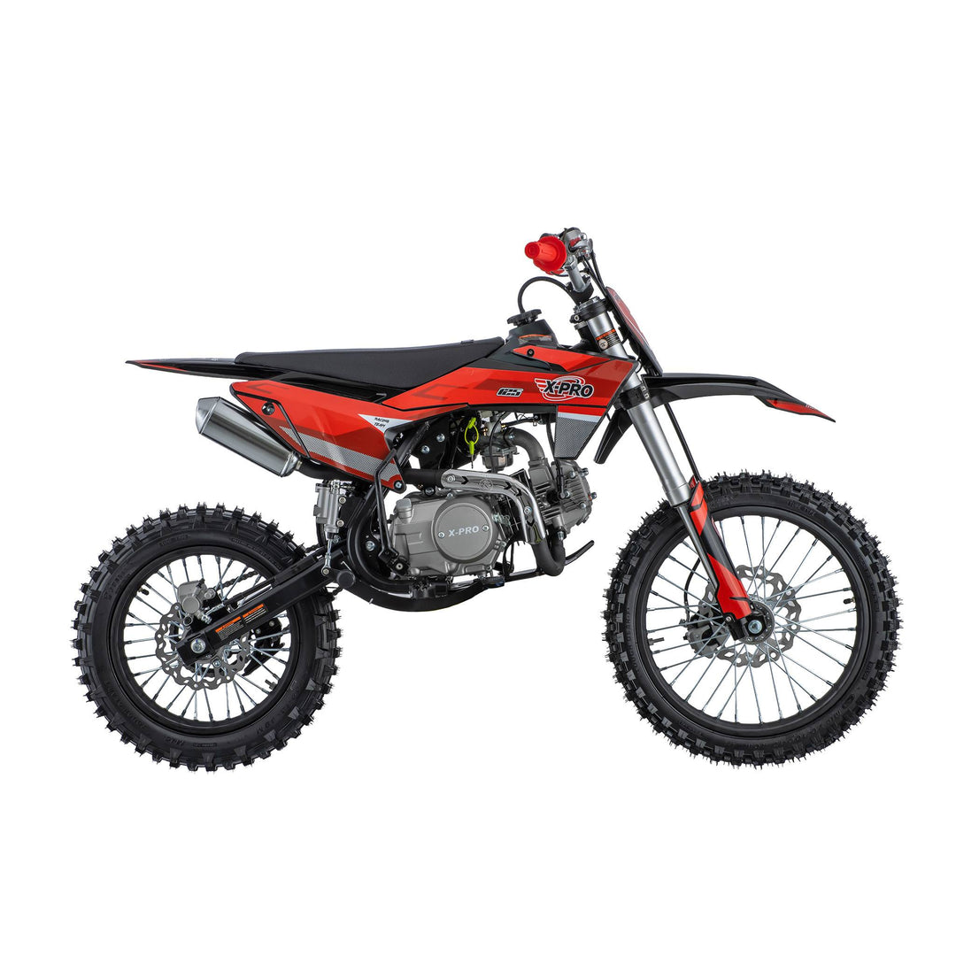 Free Shipping! X-PRO X9 125cc Dirt Bike with 4-Speed Manual Transmission, Kick Start, Big 17in/14in Tires! Zongshen Brand Engine!