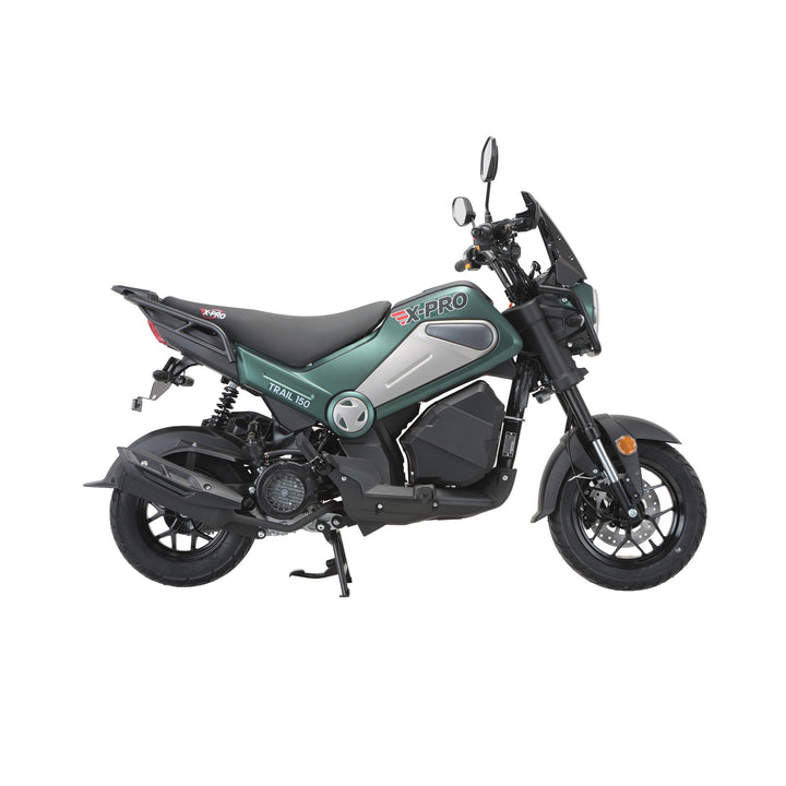 Free Shipping! X-PRO Trail 150 Motorcycle with Automatic Transmission, Electric/Kick Start! 12"/10" Aluminum Wheels! LED Lights!