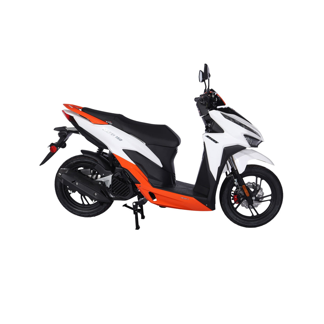 Free Shipping! X-PRO Capri 150cc Moped Scooter with 14in Aluminum Wheels, Electric/Kick Start! Large LED Lights!
