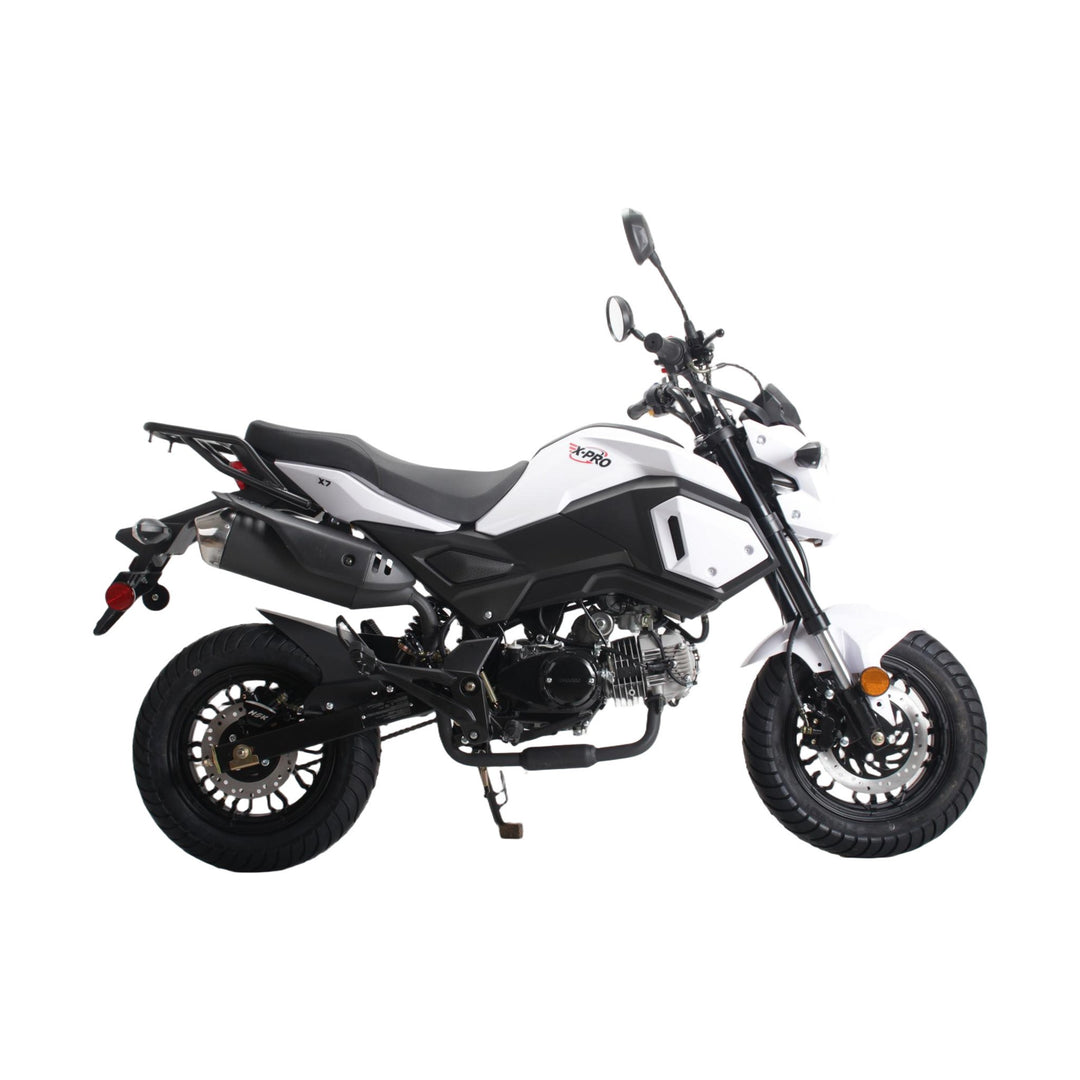 Free shipping! X-PRO 125cc Vader Motorcycle with Manual Transmission, Electric Start! Dual Headlights! Big 12in Wheels!