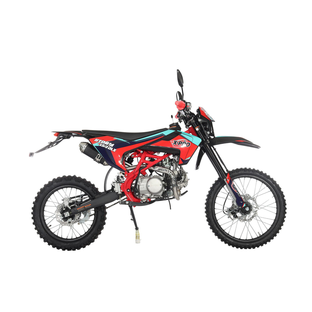 Free Shipping! X-PRO Storm DLX 150 Dirt Bike with All Lights, 4-Speed Manual Transmission, Electric/Kick Start, Big 19in/16in Tires!