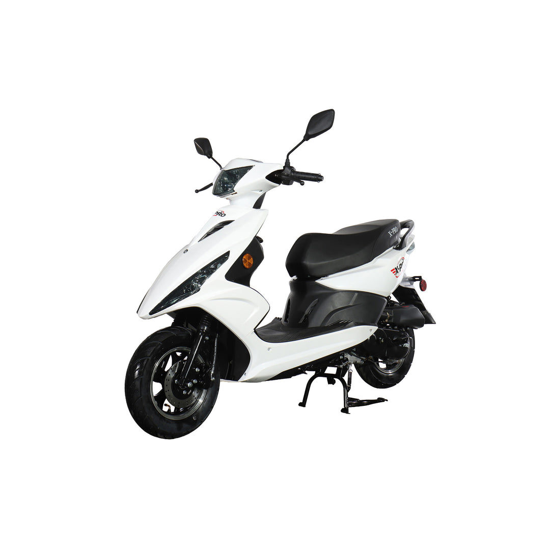 Free Shipping! X-PRO Bali 50cc Moped Scooter with 10" Wheels! Electric/Kick Start! Large LED Headlights!