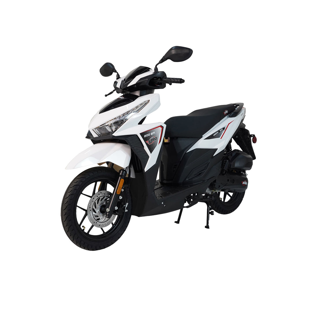Free Shipping! X-PRO Saipan 200 EFI Electronic Fuel Injection Scooter with CVT Transmission, 14" Alloy Wheels, LED Headlights!