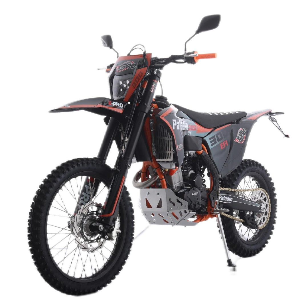 Free Shipping! X-PRO Paladin 300 EFI Dirt Bike with 6-Speed Manual Transmission and Balance Shaft and Dual Overhead Camshaft (DOHC) with Four Valves Engine, Electric Start! Big 21in/18in Wheels!