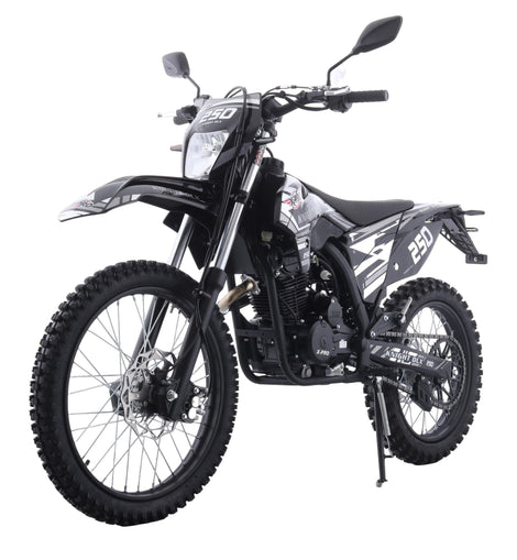 Free Shipping! X-PRO Knight DLX 250 Dirt Bike with All Lights and 5-Speed Manual Transmission, Electric/Kick Start! Big 21