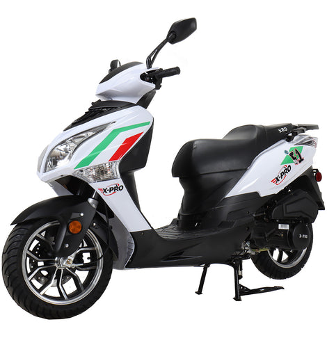 Free Shipping! X-PRO Fiji 150cc Moped Scooter with 13in Aluminum Wheels, Electric/Kick Start! Large Headlights!