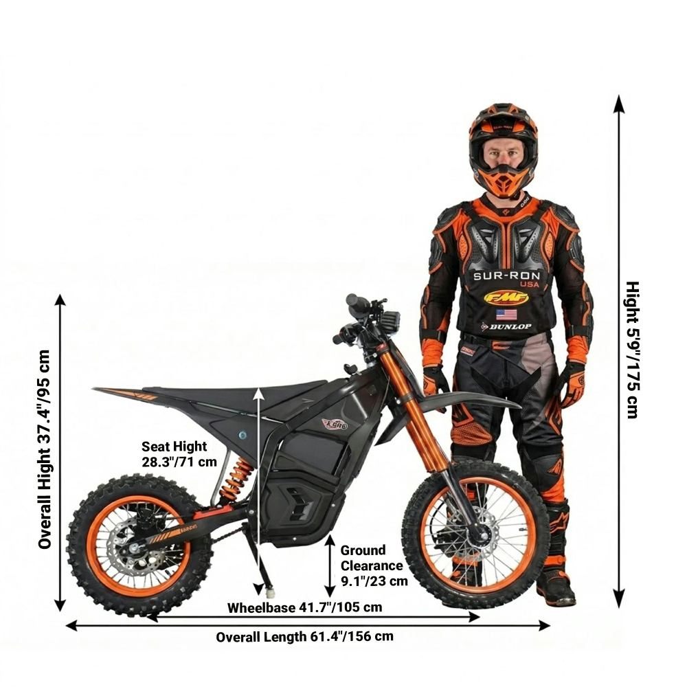 Free Shipping! X-PRO E-HAWK Electric Dirt Bike — 3500W Peak Mid-Drive Gearbox, 48V 23.5Ah, Up to 42+ MPH