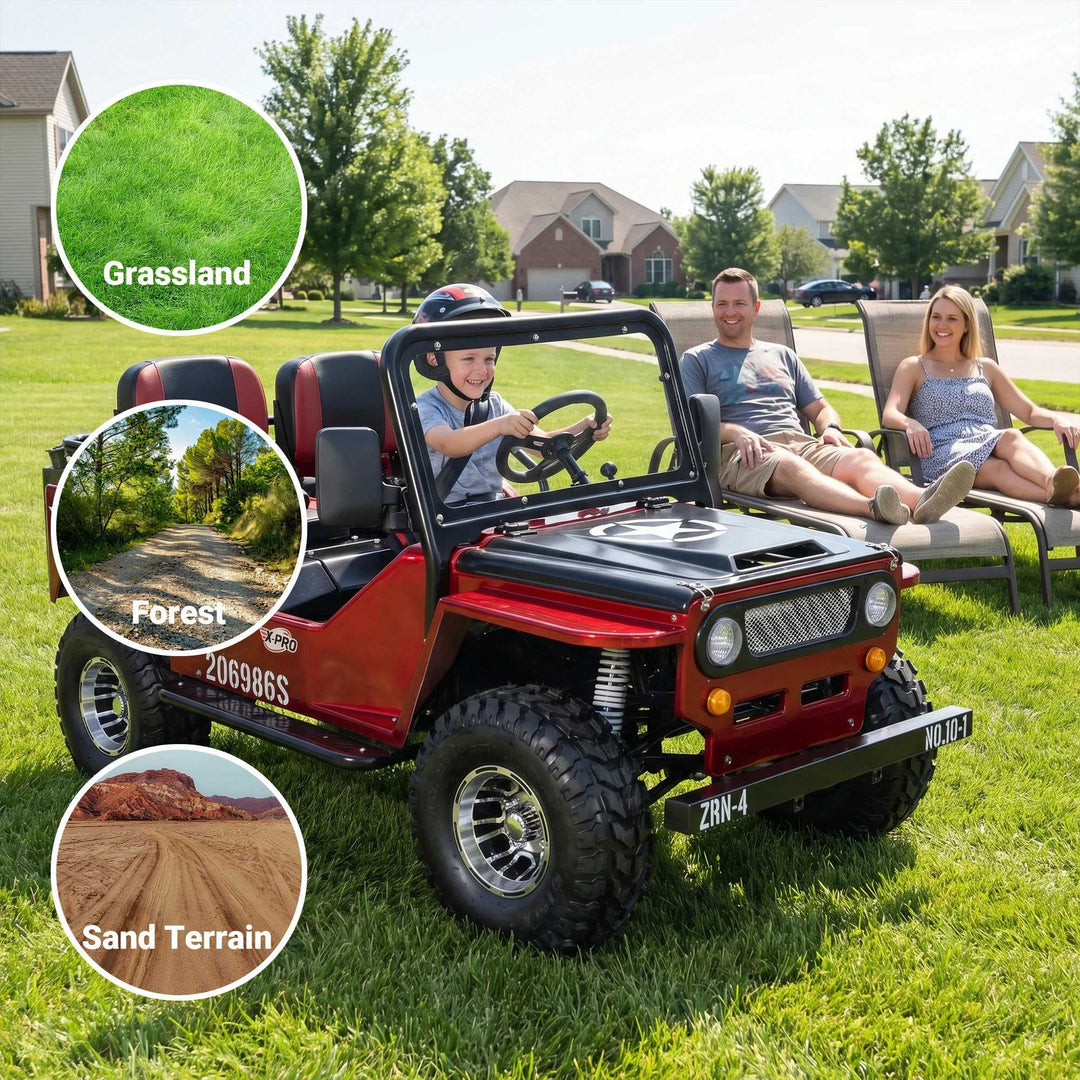 X-PRO Ranger 125 Mini Jeep Go Kart — 125cc Zongshen Engine, 3-Speed Semi-Auto with Reverse. Free shipping!