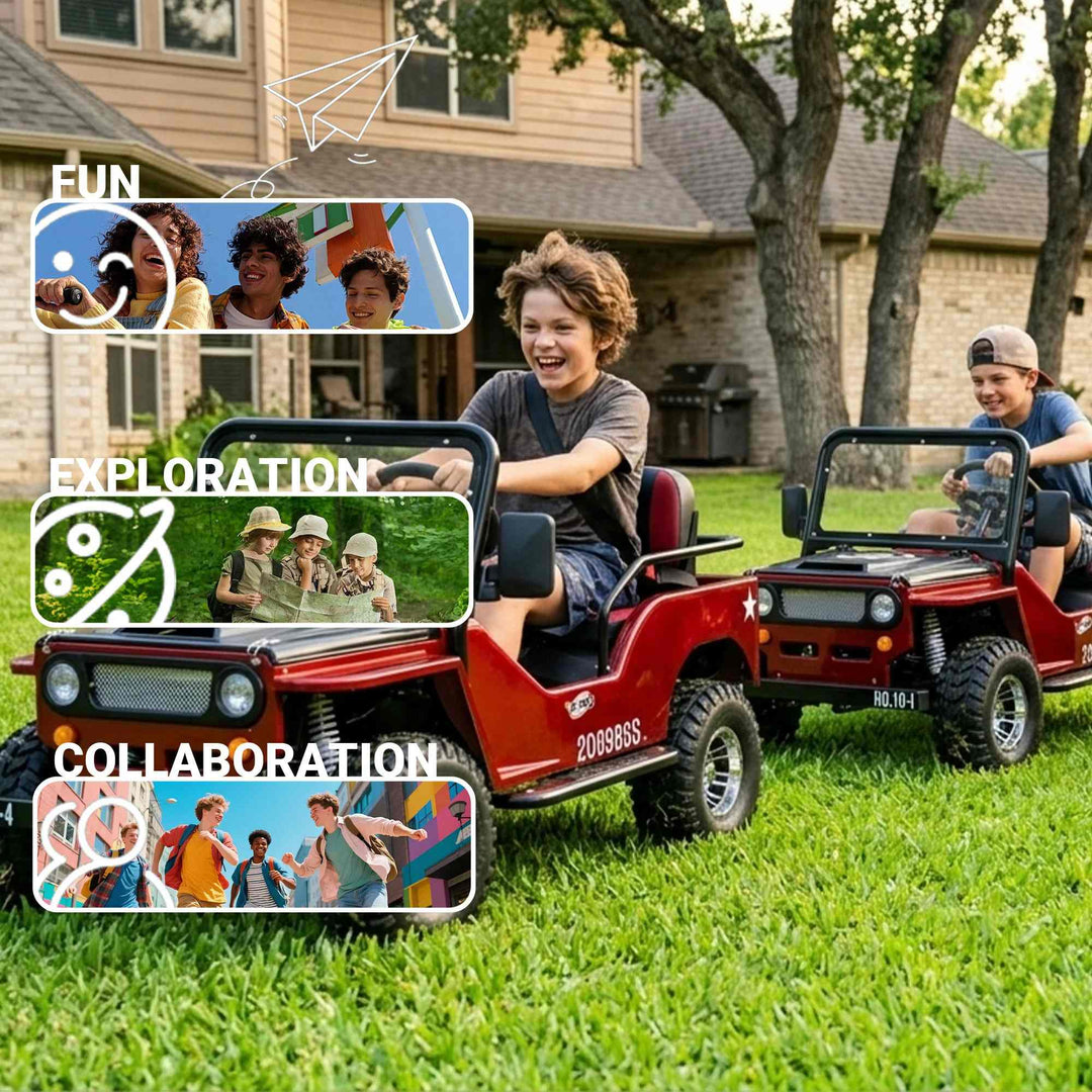 X-PRO Ranger 125 Mini Jeep Go Kart — 125cc Zongshen Engine, 3-Speed Semi-Auto with Reverse. Free shipping!
