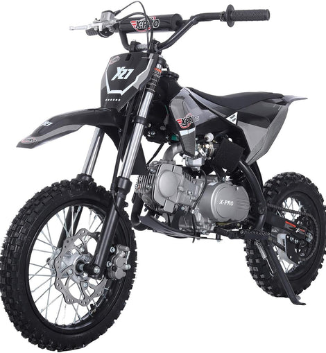 Free Shipping! X-PRO X27 125cc Dirt Bike with 4-Speed Semi-Automatic Transmission, Kick Start, Big 14