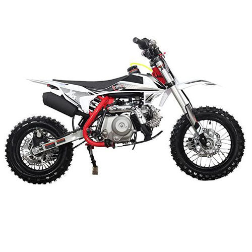 Free Shipping! X-PRO X15 110cc Dirt Bike with Semi-Automatic Transmission, Kick Start, Hydraulic Disc Brake! Chain Drive! 12in/10in Wheels!