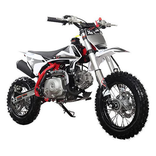 Free Shipping! X-PRO X15 110cc Dirt Bike with Semi-Automatic Transmission, Kick Start, Hydraulic Disc Brake! Chain Drive! 12in/10in Wheels!