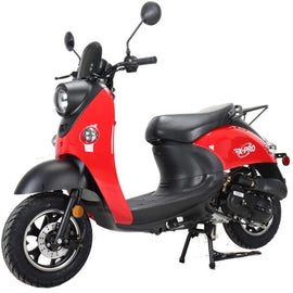 Free Shipping! X-PRO 50cc Moped Scooter with 10" Aluminum Wheels, Electric/Kick Start! Large Headlight!