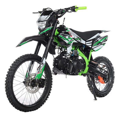 Free Shipping! X-PRO Hawk 125cc Dirt Bike with Headlights and 4-speed Manual Transmission! Electric/Kick Start, Big 19