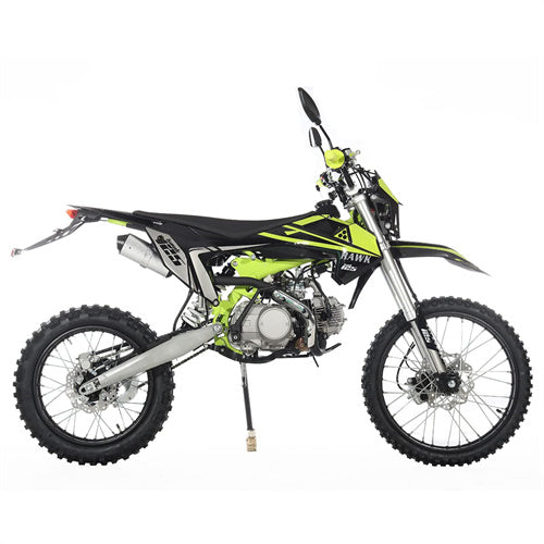 Free Shipping! X-PRO Hawk 125cc Dirt Bike with All Lights and 4-speed Manual Transmission! Electric/Kick Start, Big 19in/16in Tires! Zongshen Brand Engine!