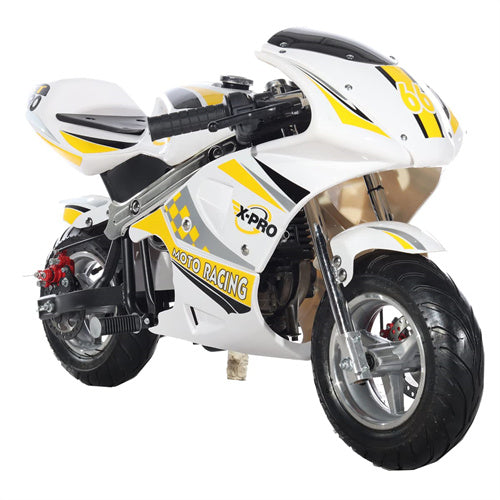 Free Shipping! X-PRO Blast 40cc Pocket Bike with Chain Transmission, Pull start! Disc Brake! 22 mile/h Max Speed!