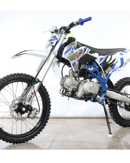 Free Shipping! X-PRO X6 125cc Dirt Bike with 4-Speed Manual Transmission, Electric/Kick Start, Big 19"/16" Tires! Perimeter Cradle Type Steel Frame!