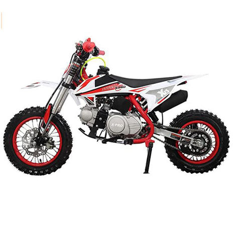 Free Shipping! X-PRO X15 110cc Dirt Bike with Semi-Automatic Transmission, Kick Start, Hydraulic Disc Brake! Chain Drive! 12in/10in Wheels!
