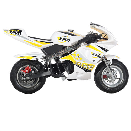 Free Shipping! X-PRO Blast 40cc Pocket Bike with Chain Transmission, Pull start! Disc Brake! 22 mile/h Max Speed!