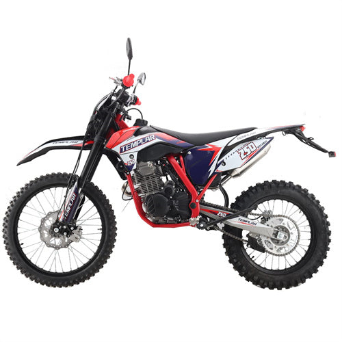 Free Shipping! X-PRO TEMPLAR 250cc Dirt Bike with All Lights and 5-Speed Manual Transmission,  Electric/Kick Start! Big 21in/18in Wheels! Zongshen Brand Engine!