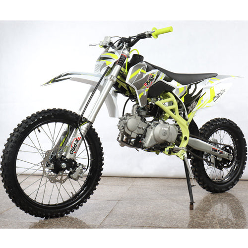 Free Shipping! X-PRO X6 125cc Dirt Bike with 4-Speed Manual Transmission, Electric/Kick Start, Big 19in/16in Tires! Perimeter Cradle Type Steel Frame!