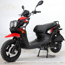 Free Shipping! X-PRO 150cc Moped Scooter with 12" Aluminum Wheels, Electric/Kick Start, Dual Headlights and Tail Lights!