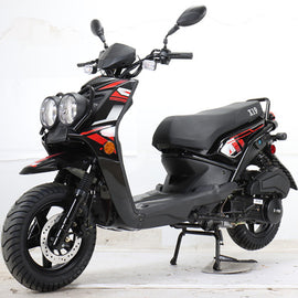 Free Shipping! X-PRO 150cc Moped Scooter with 12" Aluminum Wheels, Electric/Kick Start, Dual Headlights and Tail Lights!