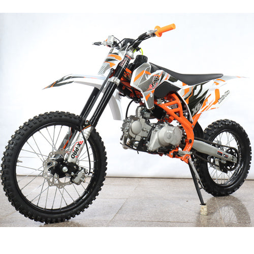 Free Shipping! X-PRO X6 125cc Dirt Bike with 4-Speed Manual Transmission, Electric/Kick Start, Big 19in/16in Tires! Perimeter Cradle Type Steel Frame!