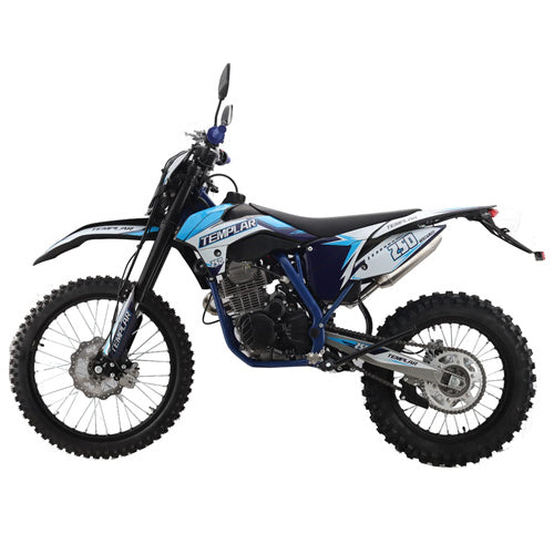 Free Shipping! X-PRO TEMPLAR 250cc Dirt Bike with All Lights and 5-Speed Manual Transmission,  Electric/Kick Start! Big 21in/18in Wheels! Zongshen Brand Engine!