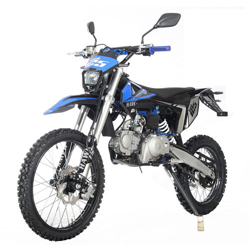 Free Shipping! X-PRO Hawk 125cc Dirt Bike with All Lights and 4-speed Manual Transmission! Electric/Kick Start, Big 19in/16in Tires! Zongshen Brand Engine!