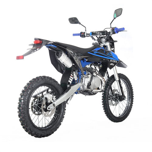 Free Shipping! X-PRO Hawk 125cc Dirt Bike with All Lights and 4-speed Manual Transmission! Electric/Kick Start, Big 19in/16in Tires! Zongshen Brand Engine!