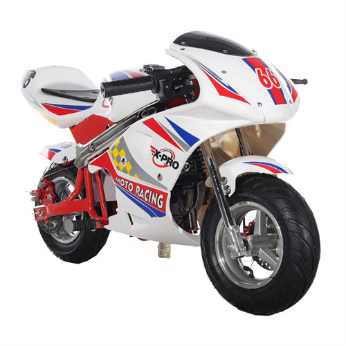 Free Shipping! X-PRO Blast 40cc Pocket Bike with Chain Transmission, Pull start! Disc Brake! 22 mile/h Max Speed!