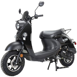 Free Shipping! X-PRO 50cc Moped Scooter with 10" Aluminum Wheels, Electric/Kick Start! Large Headlight!