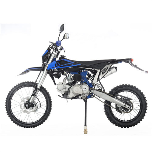 Free Shipping! X-PRO Hawk 125cc Dirt Bike with All Lights and 4-speed Manual Transmission! Electric/Kick Start, Big 19in/16in Tires! Zongshen Brand Engine!