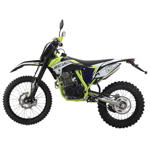Free Shipping! X-PRO TEMPLAR 250cc Dirt Bike with All Lights and 5-Speed Manual Transmission,  Electric/Kick Start! Big 21in/18in Wheels! Zongshen Brand Engine!