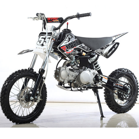 Free Shipping! X-PRO Marvel 125cc Dirt Bike with 4-Speed Semi-Automatic Transmission, Kick Start, 14