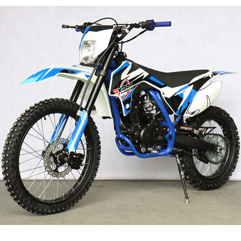 Free Shipping! X-PRO Titan 250cc Dirt Bike with LED Headlight, 5-Speed Manual Transmission, Electric/Kick Start! Big 21