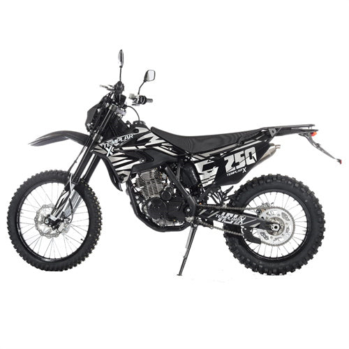 Free Shipping! TEMPLAR X 250cc Dirt Bike with All Lights and 6-Speed Manual Transmission,  Electric  Start! Big 21in/18in Wheels! Zongshen Brand Engine!