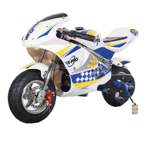 Free Shipping! X-PRO Blast 40cc Pocket Bike with Chain Transmission, Pull start! Disc Brake! 22 mile/h Max Speed!