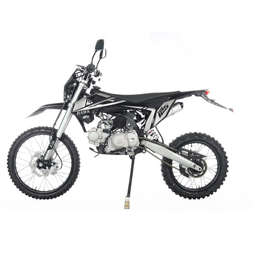 Free Shipping! X-PRO Hawk 125cc Dirt Bike with All Lights and 4-speed Manual Transmission! Electric/Kick Start, Big 19in/16in Tires! Zongshen Brand Engine!