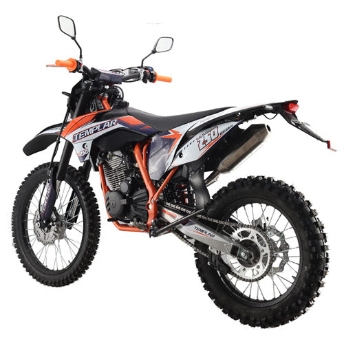 Free Shipping! X-PRO TEMPLAR 250cc Dirt Bike with All Lights and 5-Speed Manual Transmission,  Electric/Kick Start! Big 21in/18in Wheels! Zongshen Brand Engine!