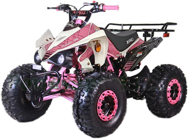 Free shipping! X-PRO Thunder 125cc ATV with Automatic Transmission w/Reverse, LED Headlights, Big 19in/18in Tires!