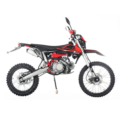 Free Shipping! X-PRO Hawk 125cc Dirt Bike with All Lights and 4-speed Manual Transmission! Electric/Kick Start, Big 19in/16in Tires! Zongshen Brand Engine!