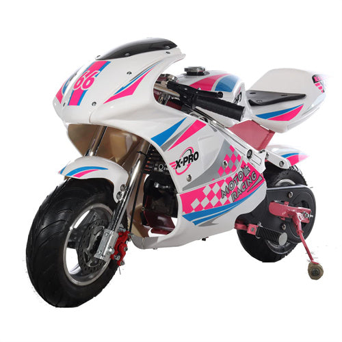 Free Shipping! X-PRO Blast 40cc Pocket Bike with Chain Transmission, Pull start! Disc Brake! 22 mile/h Max Speed!