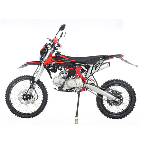 Free Shipping! X-PRO Hawk 125cc Dirt Bike with All Lights and 4-speed Manual Transmission! Electric/Kick Start, Big 19in/16in Tires! Zongshen Brand Engine!